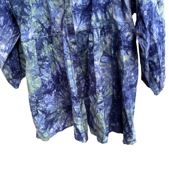 Cabi Linen oversized button down babydoll top - Woodstock - Picture 7 of 12